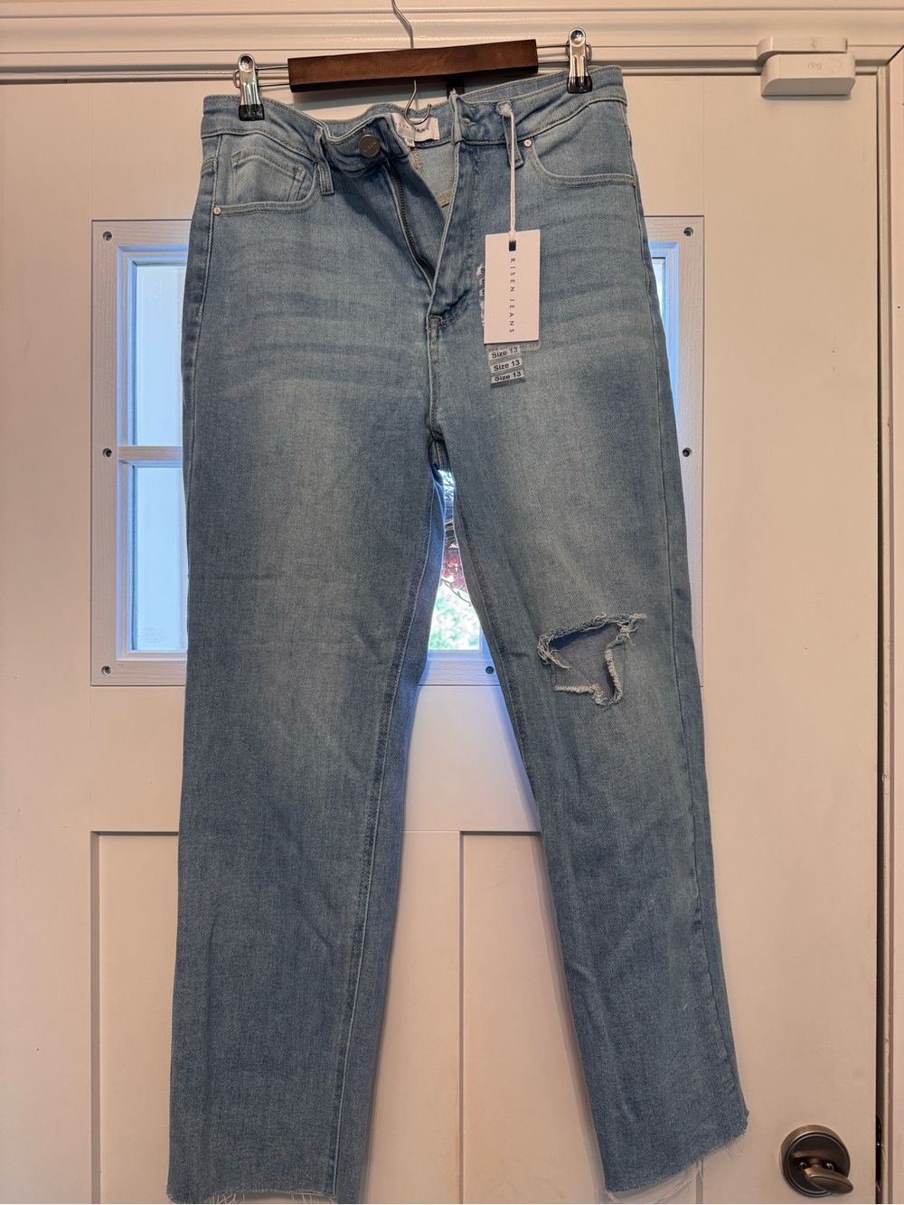 Risen Straight-Leg Jeans